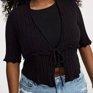 NWT Torrid cropped tie-front cardigan - Size 3